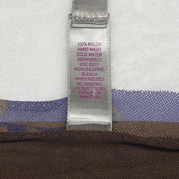 Lucy & Fiona XL Mesh Floral Blouse – Ruched Surplus V-Neck, Stretch Nylon - Picture 9 of 9